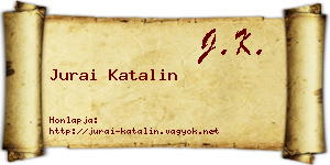 Jurai Katalin névjegykártya